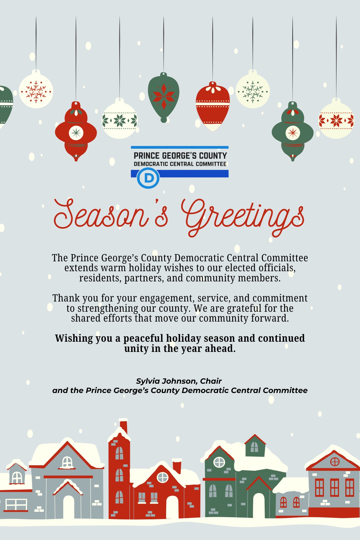 2026 Season Greetings Message from Chair