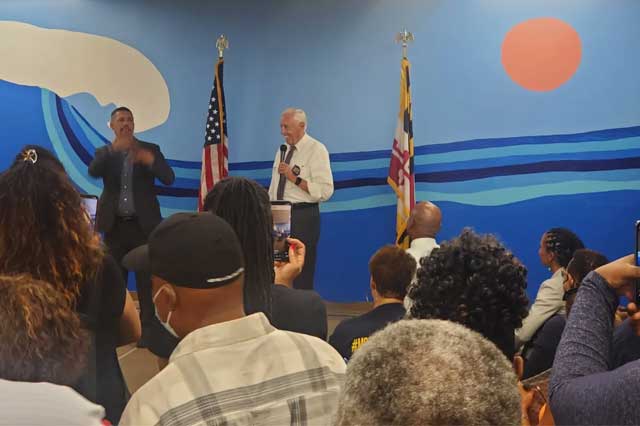 Steny Hoyer, Representative for Maryland's 5th Congressional speaking at Maryland Democratic Central Committee in 2022 primary